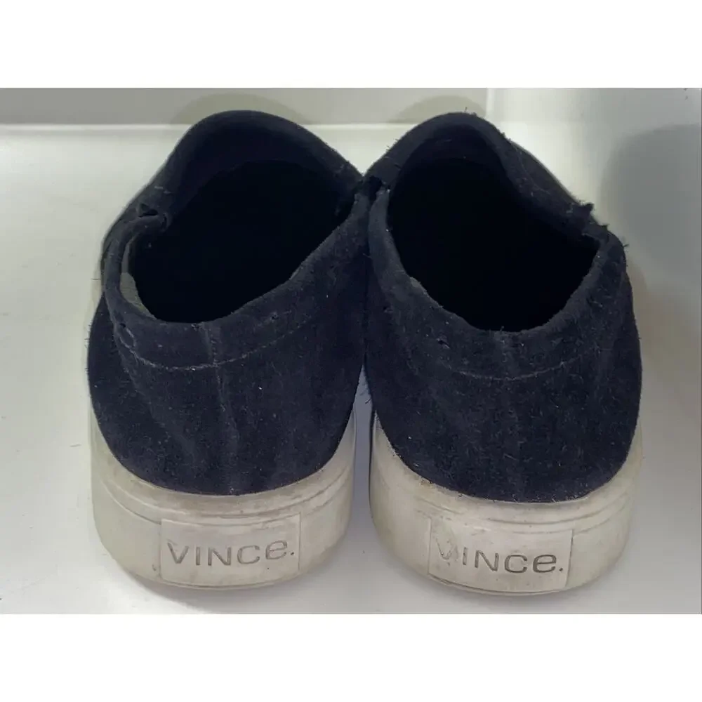 VINCE Slip On Black Leather‎ Mens Shoes Size 9M UK 40 Casual Dress